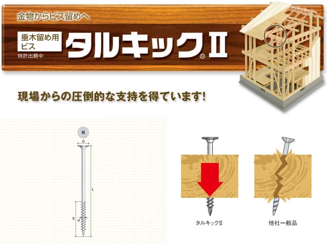 垂木留め用ビス「タルキックII」