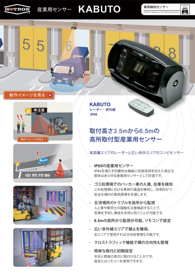 高所取付型産業用センサー KABUTO