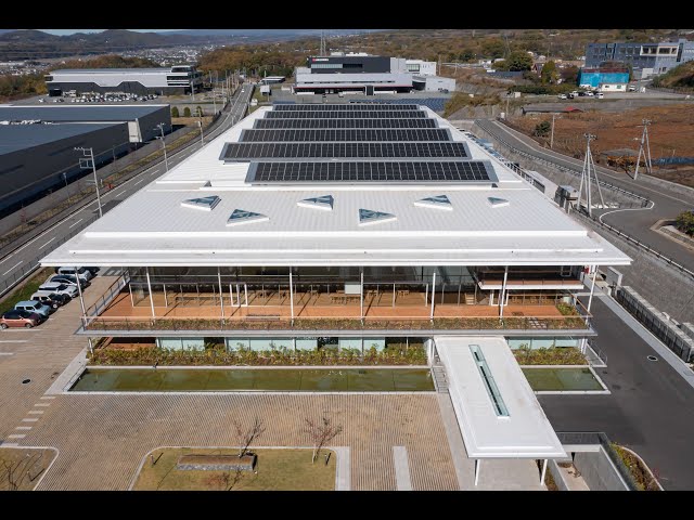 【空から見る屋根のカタチ】旭陽電気株式会社 韮崎工場