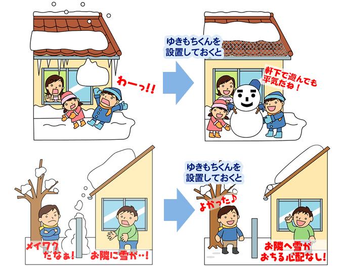 屋根雪の雪止 落雪防止装置の ゆきもちくん シリーズを紹介 ニュース一覧 株式会社キョーワ 建築 設備 建材メーカー一覧 建材ナビ 建築材料 建築資材専門の検索サイト